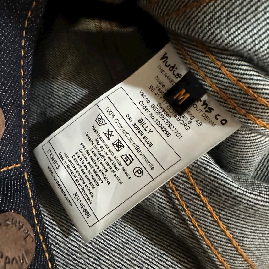 누디진 빌리 데님 자켓 상품이미지6