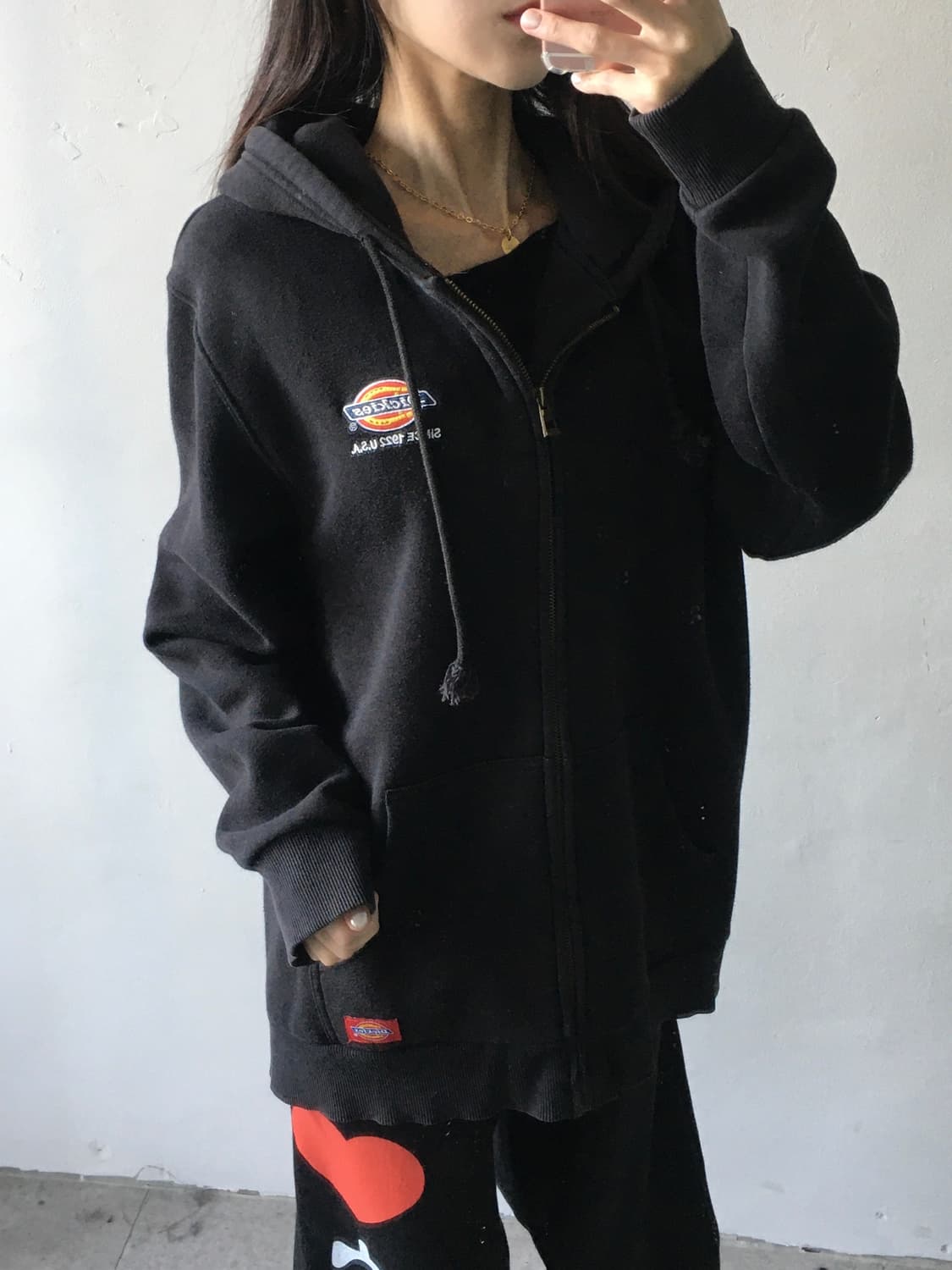 디키즈 가슴로고  후드집업 상품이미지2