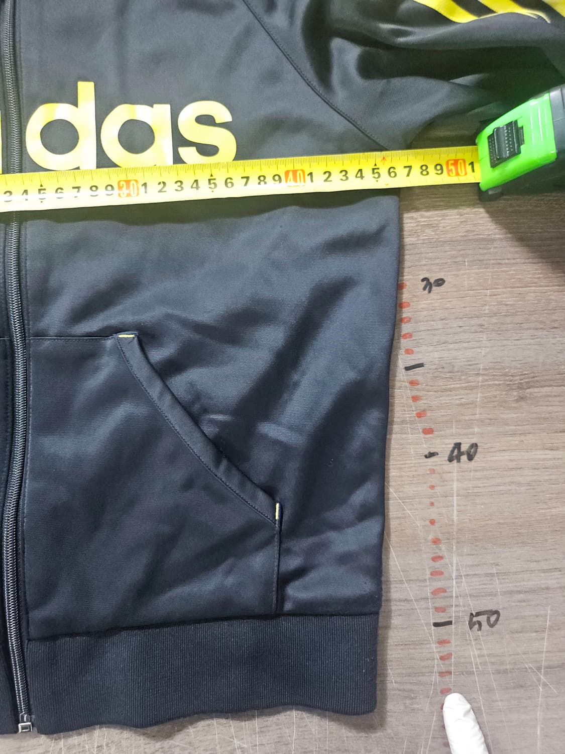 아디다스 블랙 옐로우 검노 여자 트랙탑 져지집업 90 상품이미지6