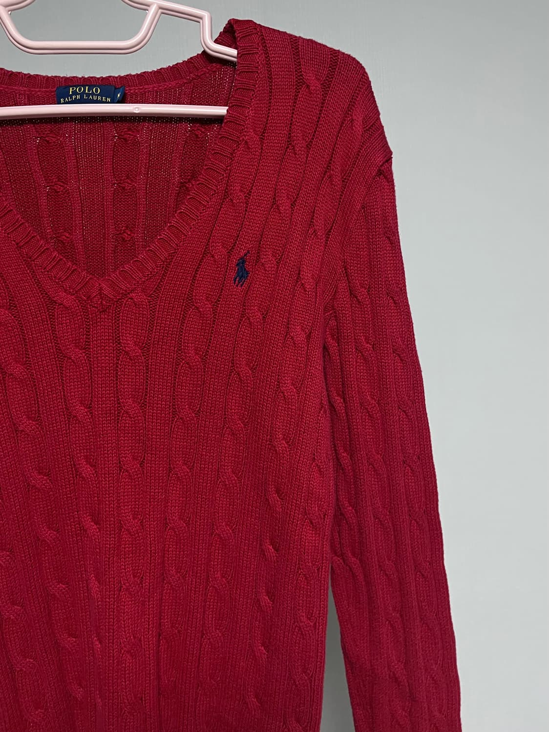 POLO 폴로 랄프로렌 케이블 브이넥 니트 상품이미지2