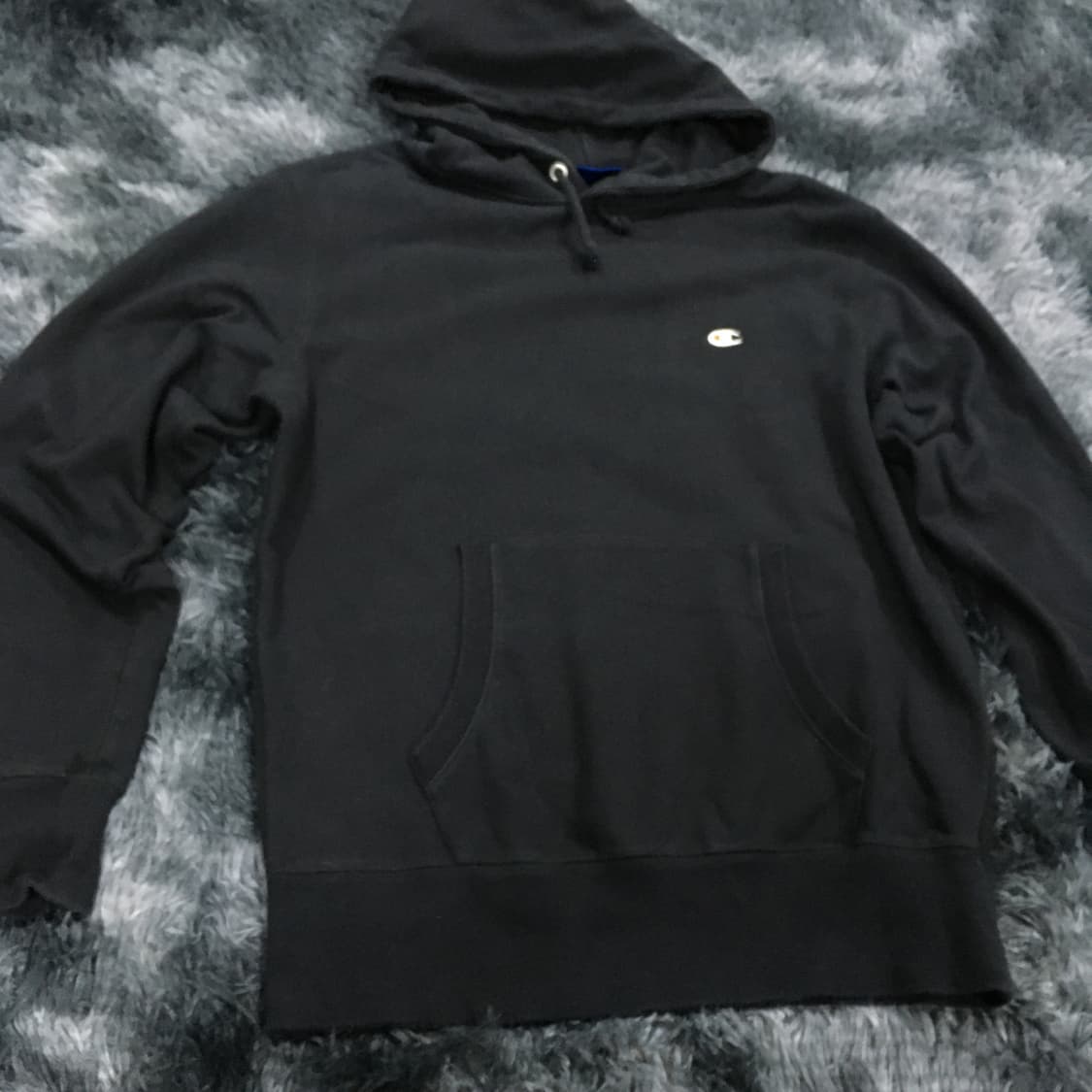 투티/0173 챔피온 블랙 후드티 상품이미지1