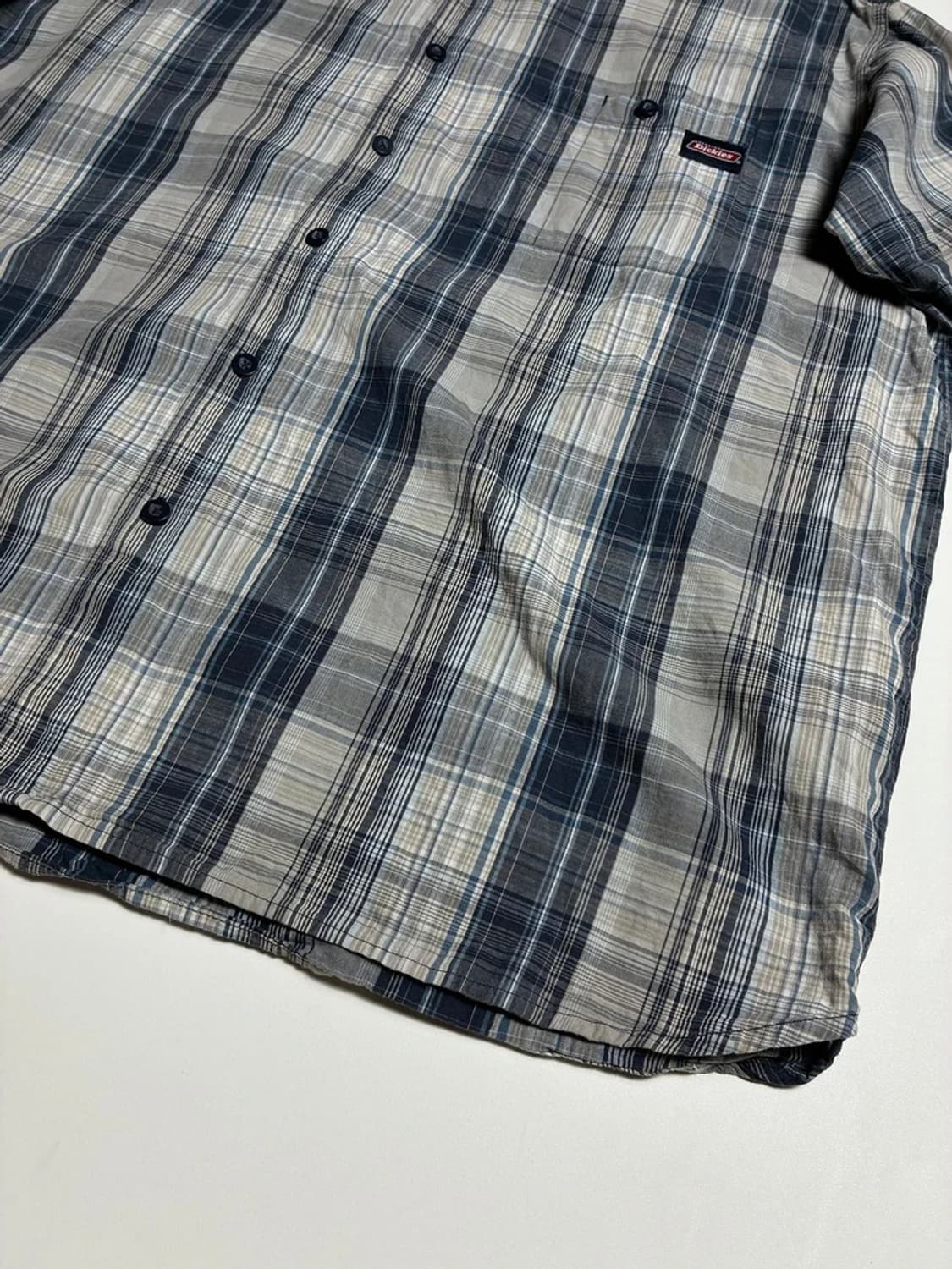 디키즈 Dickies 빈티지 체크 반팔 워크 셔츠 R1393 상품이미지3