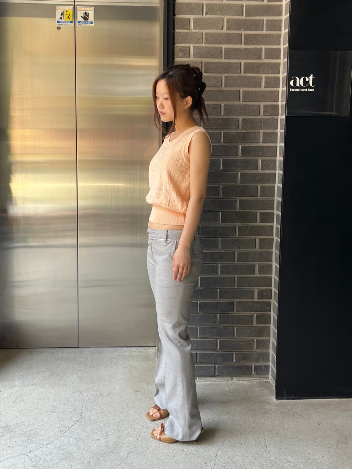 00s Courreges 꾸레쥬 스트레이트 팬츠 상품이미지2