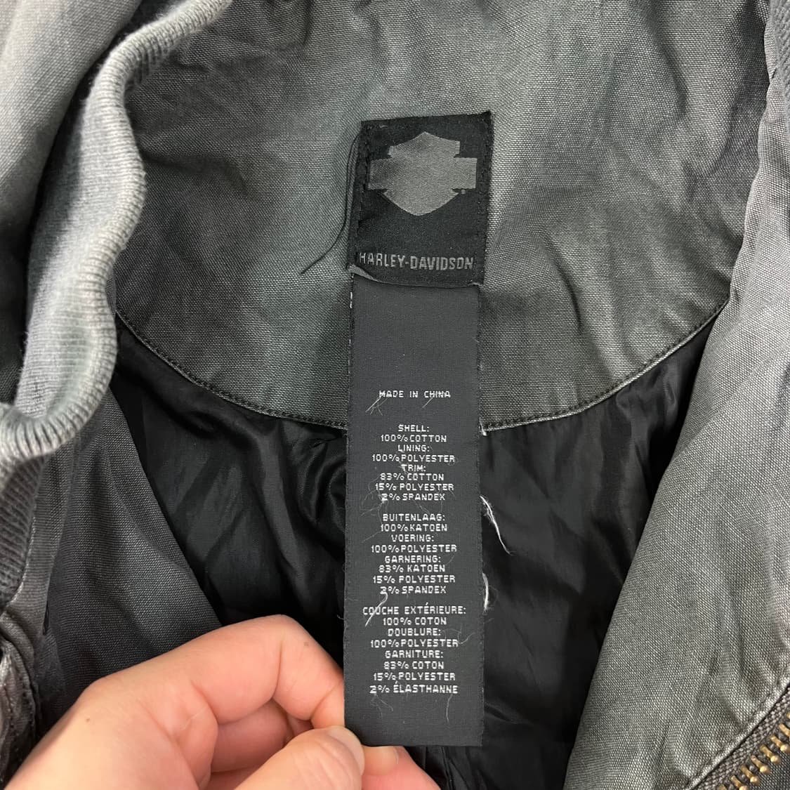 95 할리데이비슨 데님 카키 자켓  상품이미지4