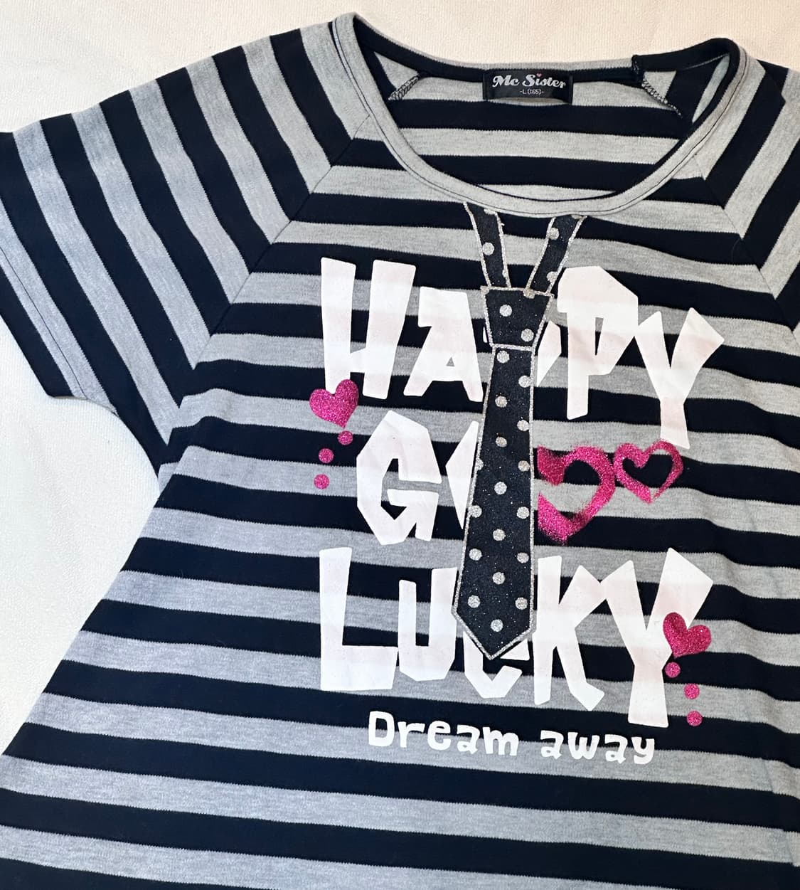 Me Sister 스트라이프 반팔 티셔츠 상품이미지2