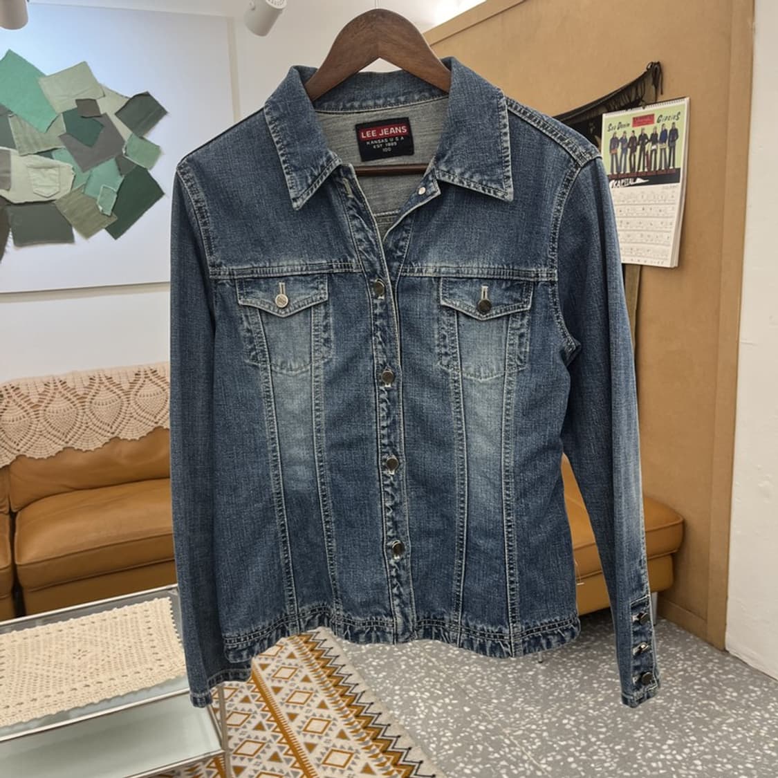 리 LEE 올드스쿨 빈티지 캐주얼 워싱 진청 데님자켓 100 C10951 상품이미지3