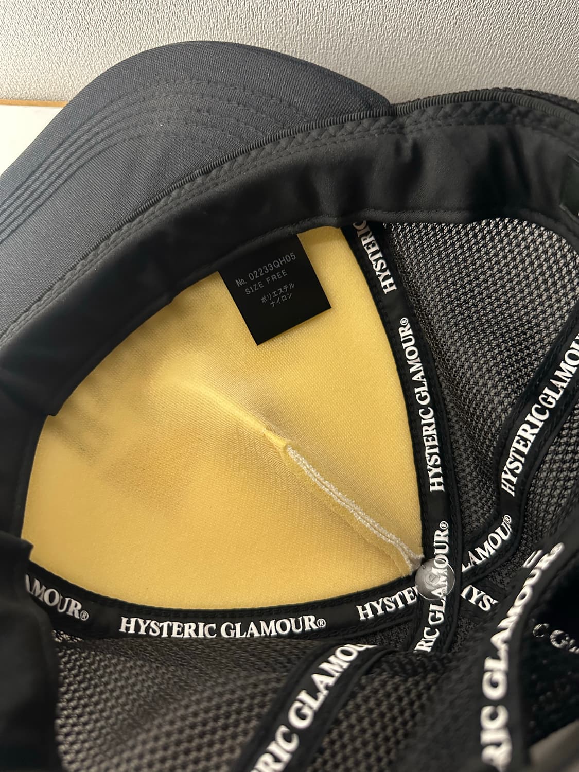 히스테릭 글래머 기타 걸 매쉬 캡 블랙 상품이미지3