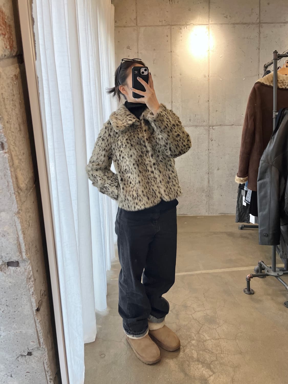 COMME CA ISM 레오파드 퍼자켓 상품이미지4