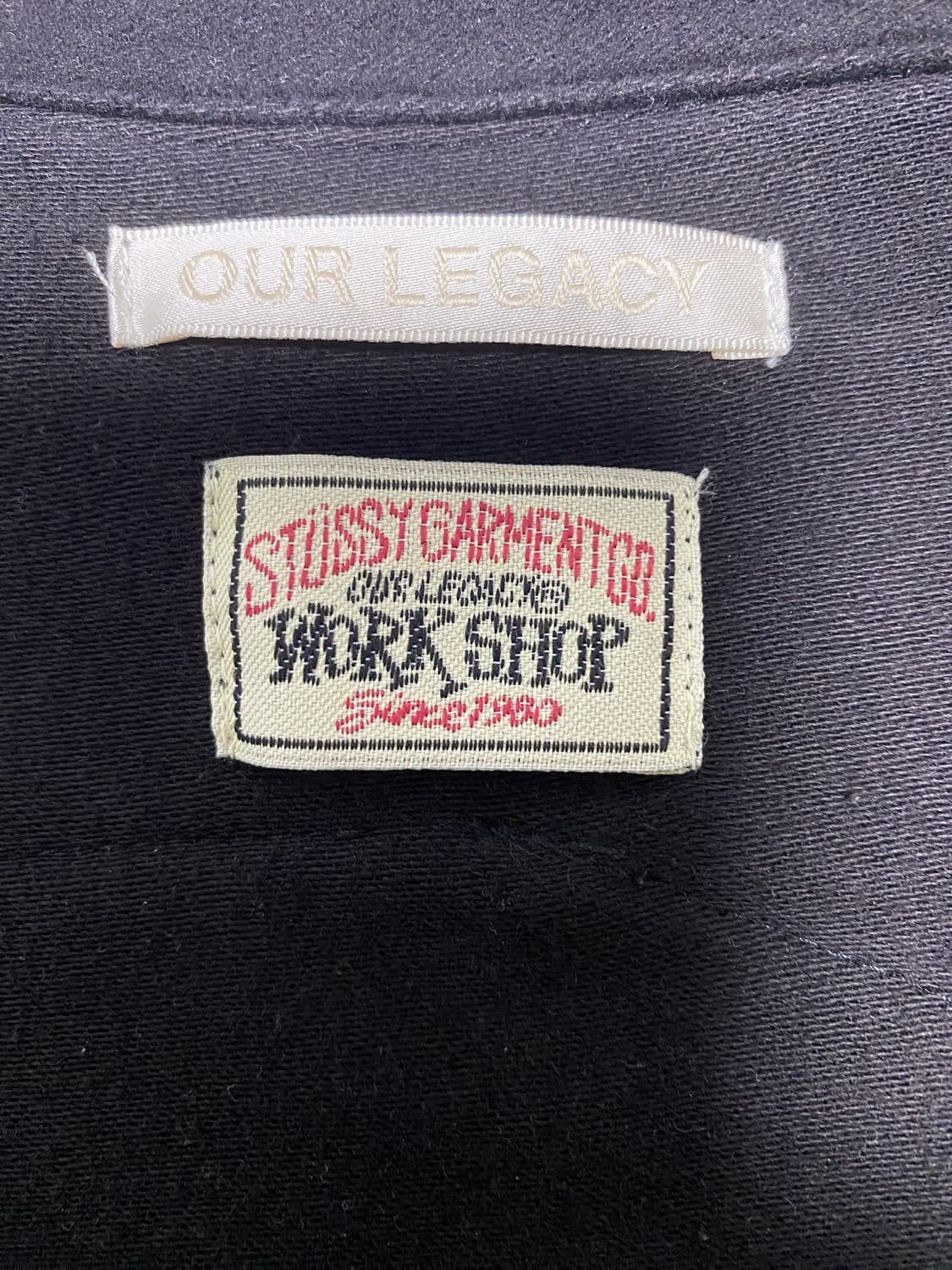 [XL] 스투시 x 아워레가시 블루종 자켓 블랙 몰스킨 상품이미지6