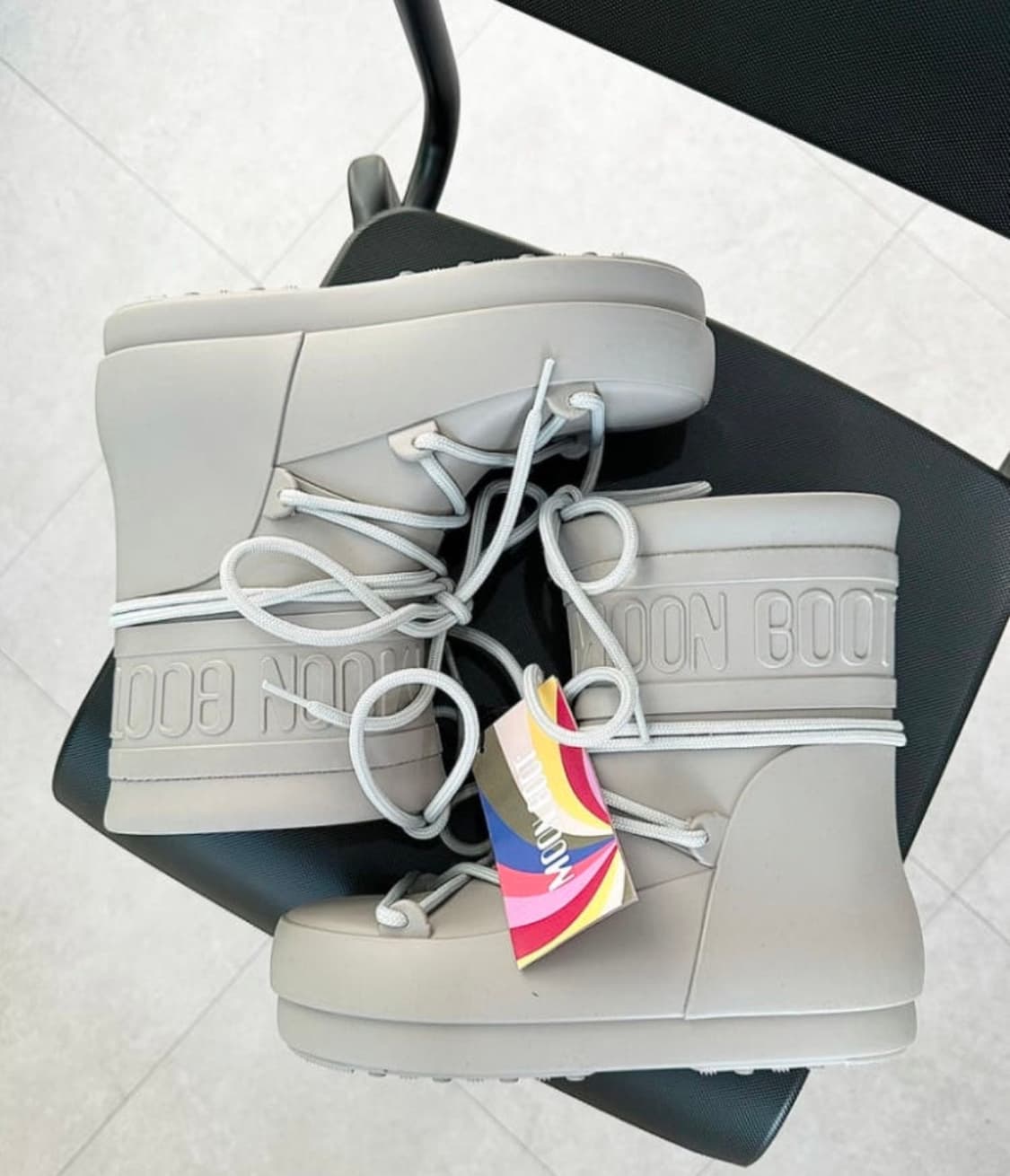 문부츠 로고 아이콘 레이스업 부츠 상품이미지1