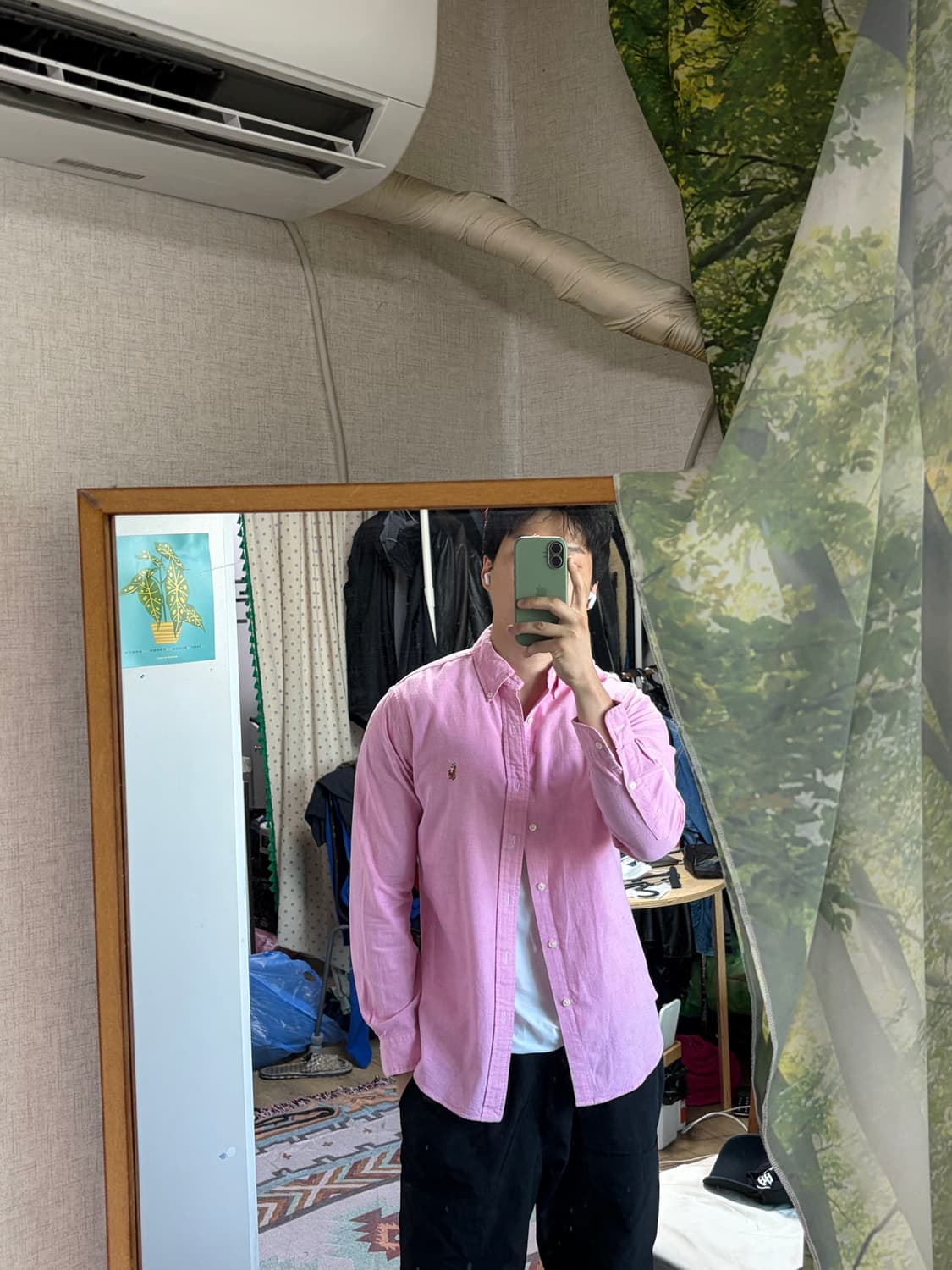 M) 폴로 랄프로렌 스트레치 옥스포드 셔츠 핑크 상품이미지8
