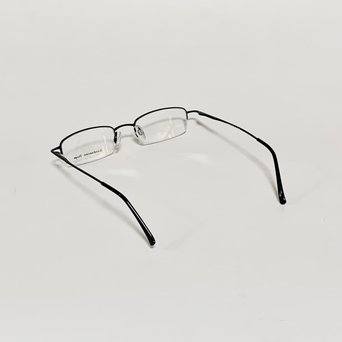 908 데드스탁 빈티지안경 Y2K 슬림 직사각 메탈 반무테 픽키 상품이미지5