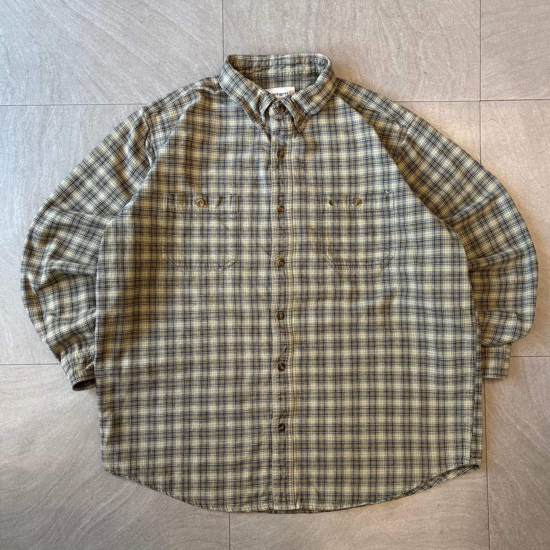 칼하트 오리지널 해비 코튼 체크 긴팔 셔츠 상품이미지1