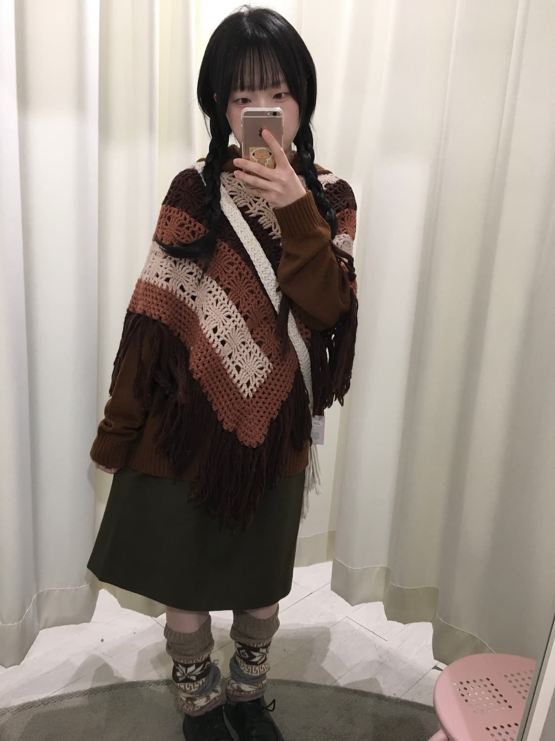 히피 모리 니트 후드 + 크로쉐 케이프 상품이미지3