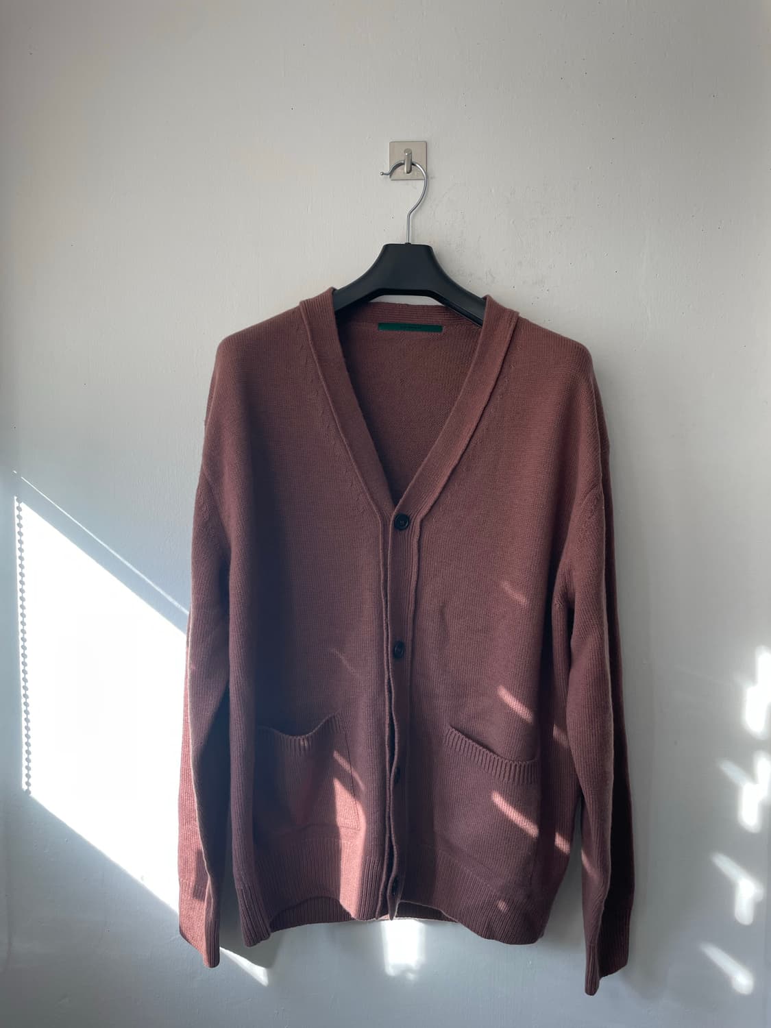 LEIMAN 프리미엄 메리노울100 가디건 브라운 새상품  상품이미지1