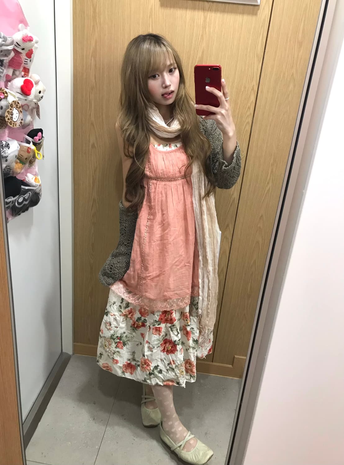 데일리 모리걸 플라워 하구미 원피스 코디세트 상품이미지3