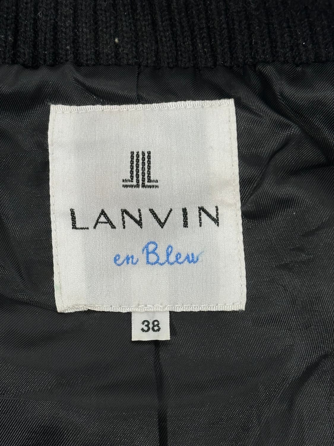 랑방 모노크롬 트위드 레더 가죽자켓 블루종 36 상품이미지9