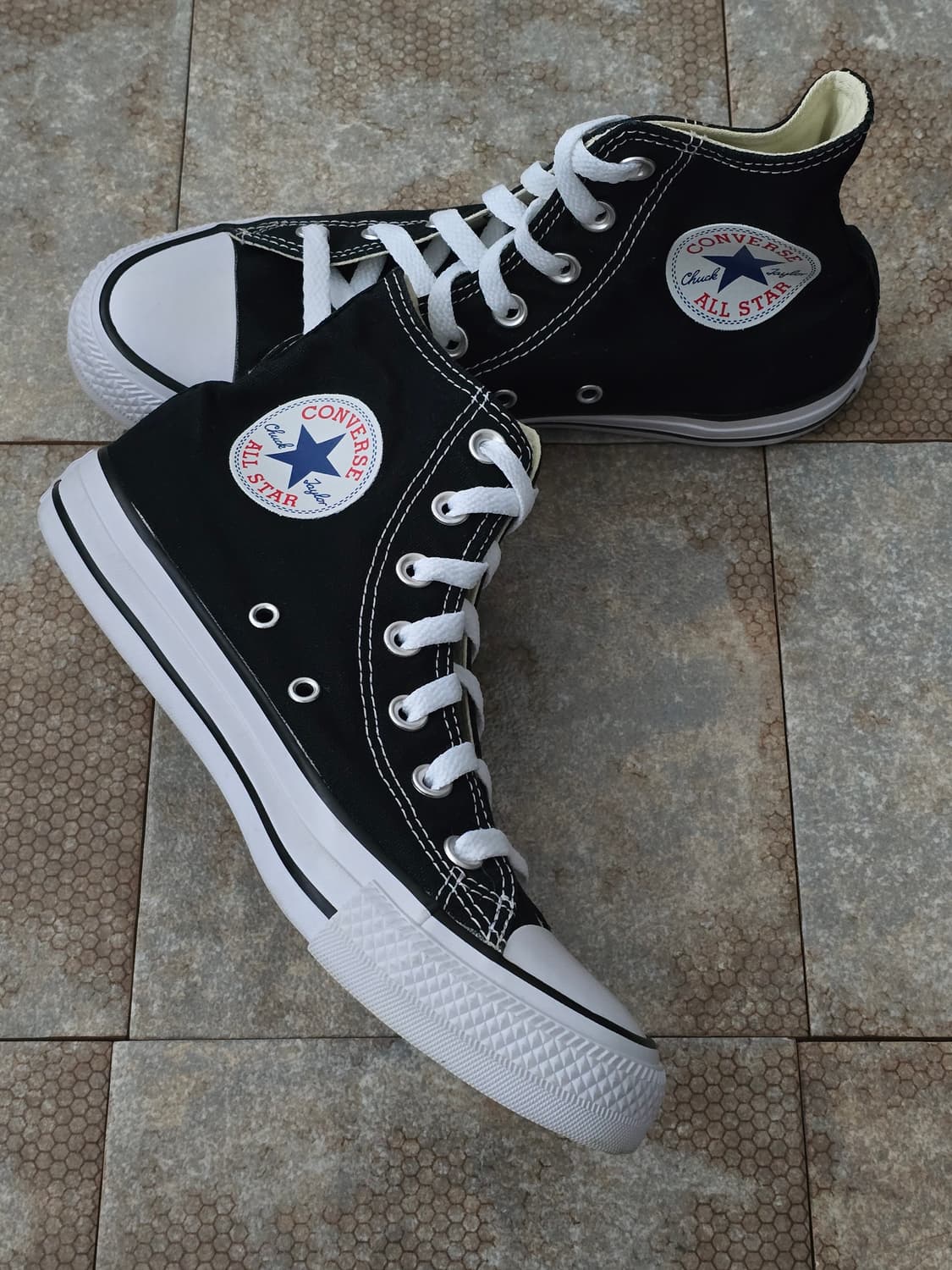 (245)컨버스 척테일러 올스타 하이 검흰  상품이미지4