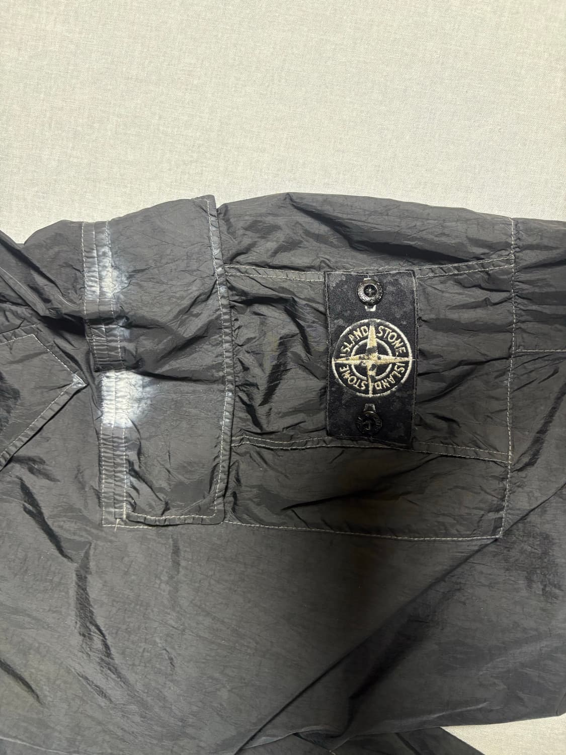 [S]슈프림 스톤아일랜드 페인티드 카모 나일론 카고팬츠 블랙 상품이미지1