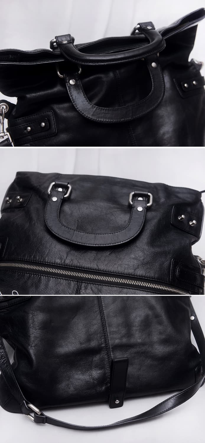 클럽 모나코 x 스누피 가죽 스퀘어 폴드오버 2웨이 빅토트.숄더백 상품이미지7