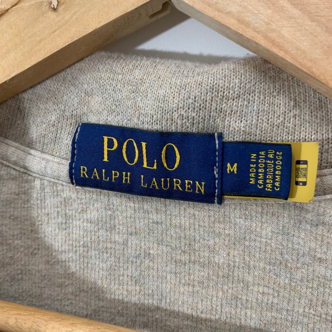 폴로 QR라벨 반집업 코튼 니트 상품이미지3