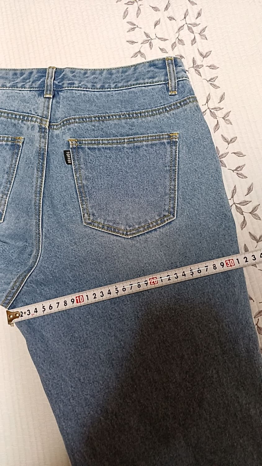 토피 와이드 연청바지 30인치 기장99 상품이미지7
