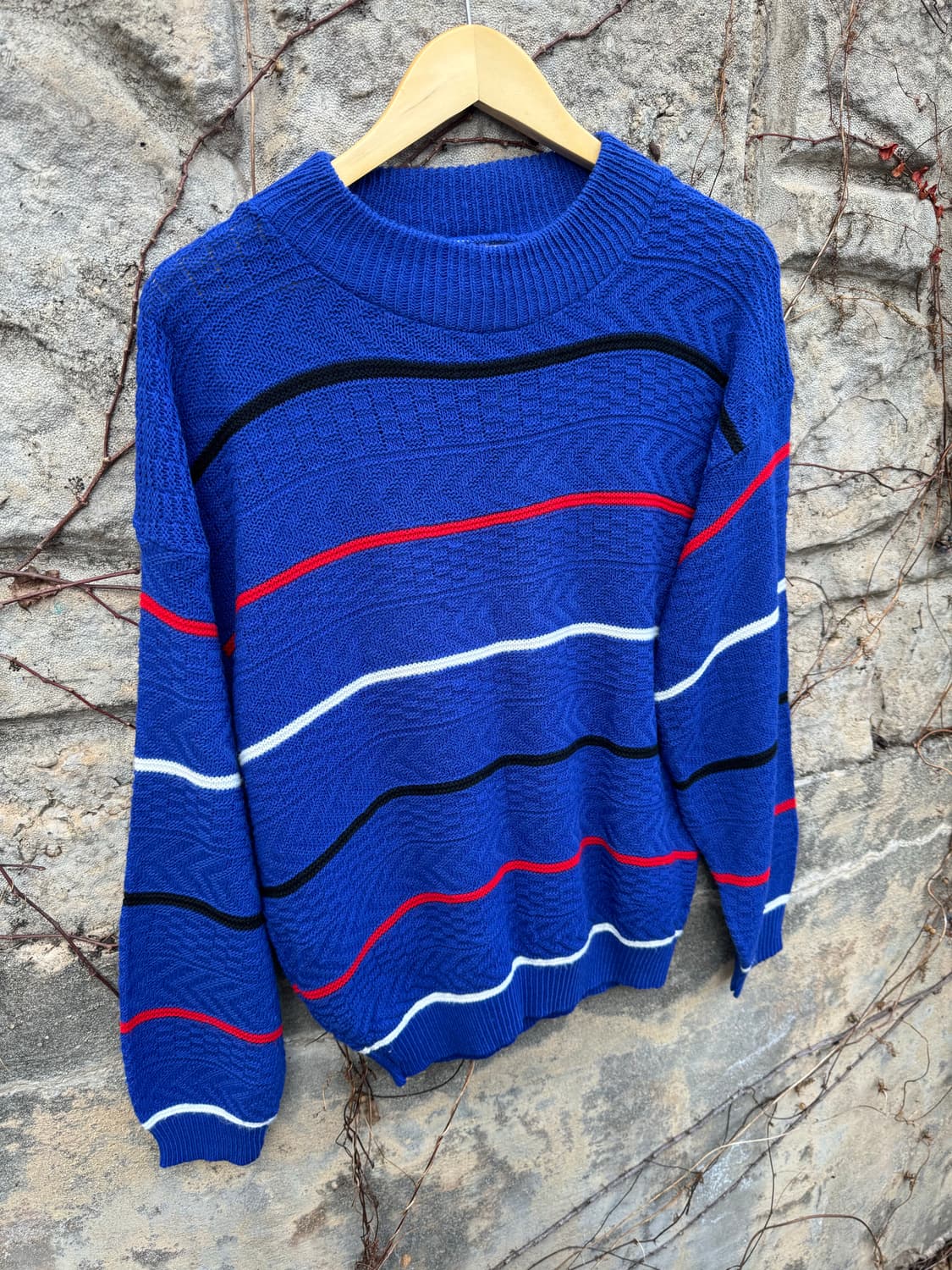 90s 아메리칸 프라이드 빈티지 아크릴 스트라이프 니트 m 상품이미지3