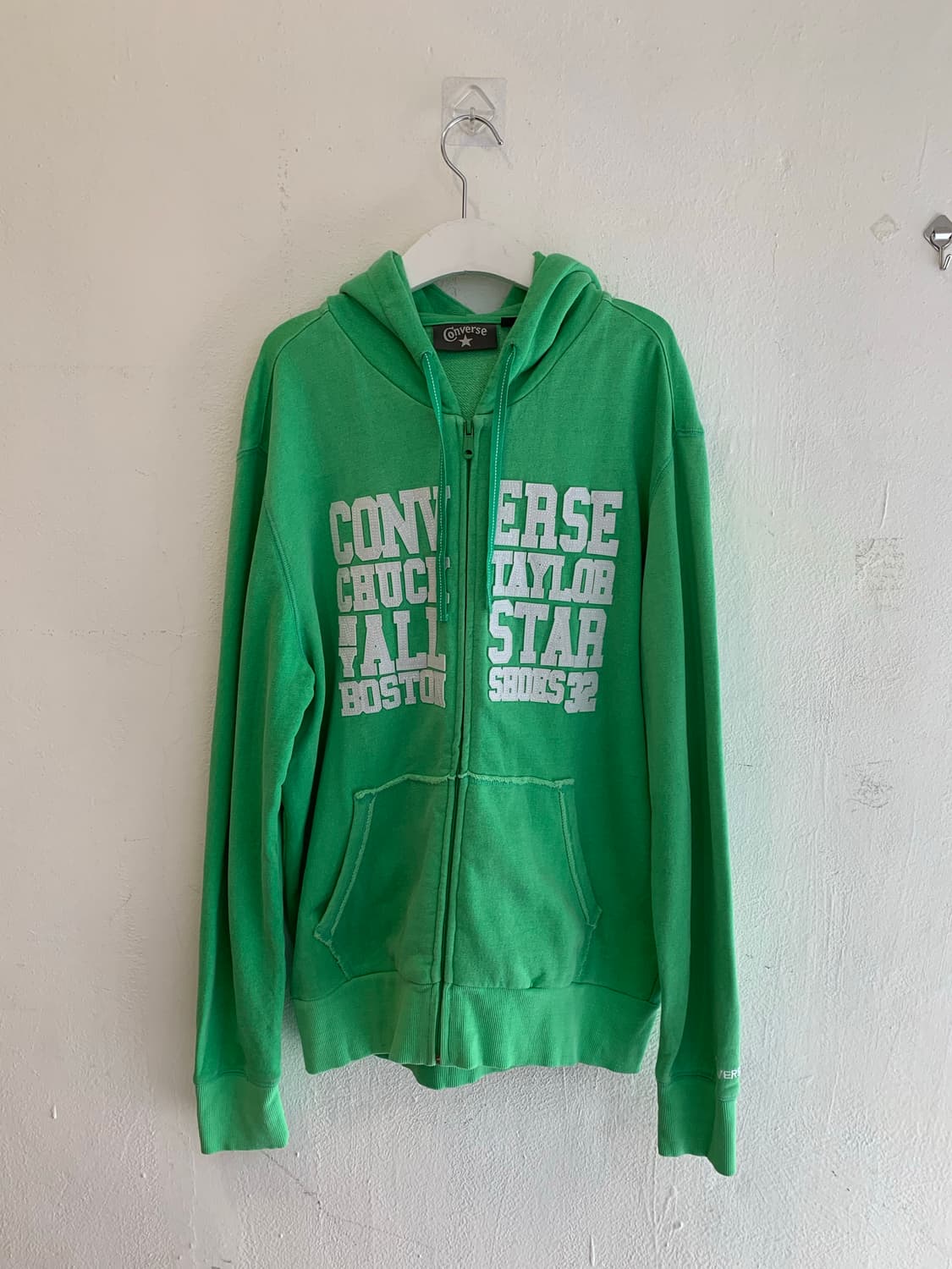 Converse patched green hood zip-up 상품이미지2
