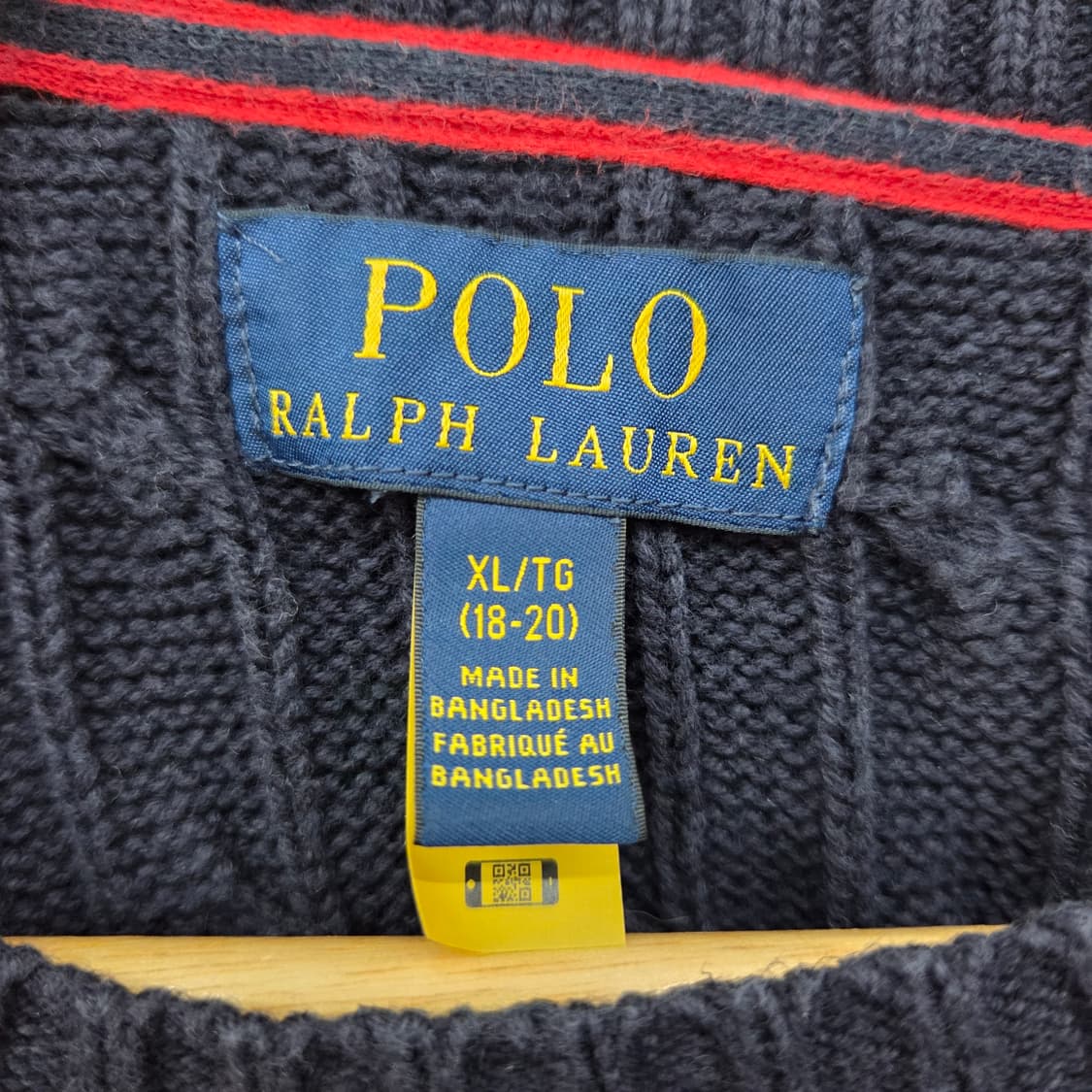 폴로 랄프로렌 네이비 꽈배기 니트 남XL 상품이미지4