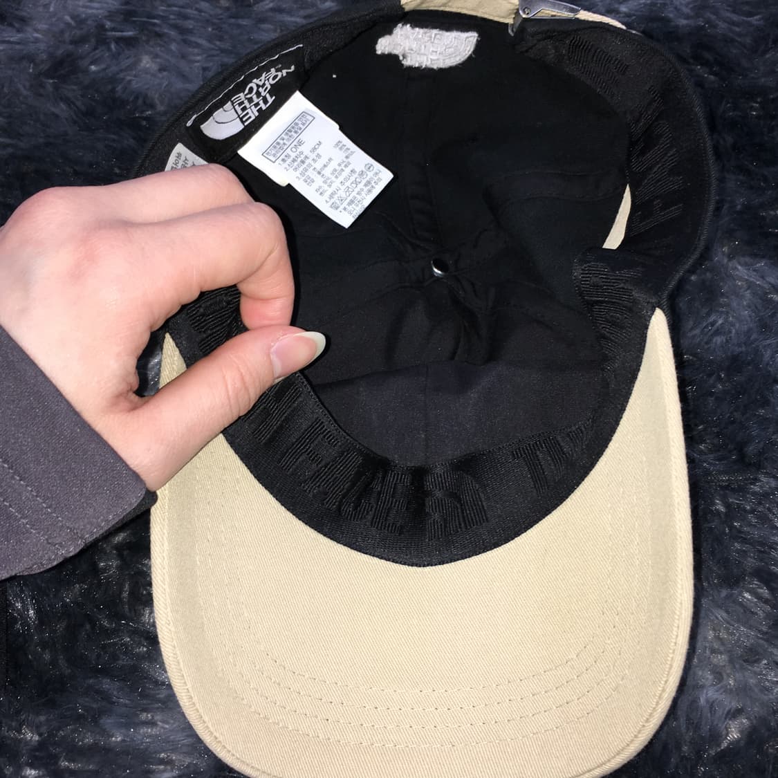 투티/0355 노스페이스 블랙 베이지 배색 캡 모자 스포티 빈티지 상품이미지8