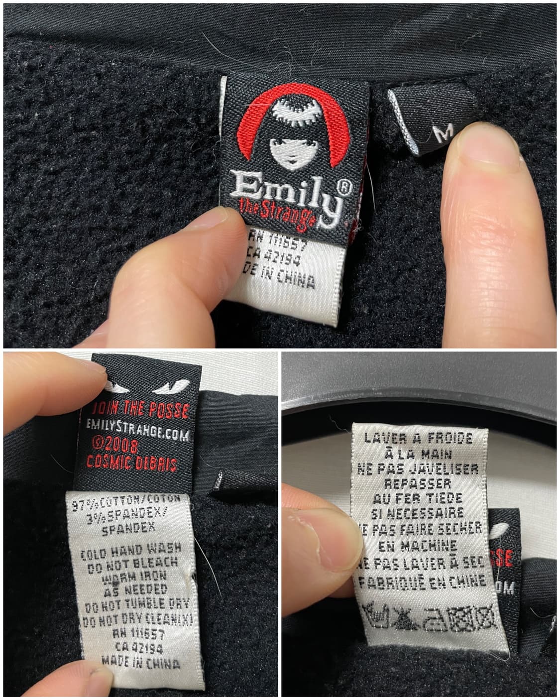 에밀리더스트레인지 여성 코듀로이 체크 펑크 스컬 더플 점퍼 M _ 레드 상품이미지10