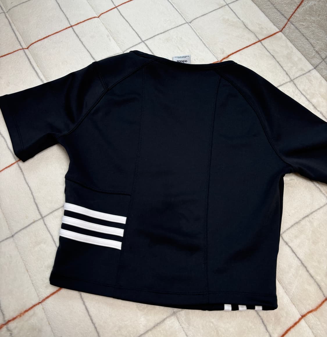 아디다스 파이어버드 크롭 반팔 크롭탑 블랙 상품이미지3