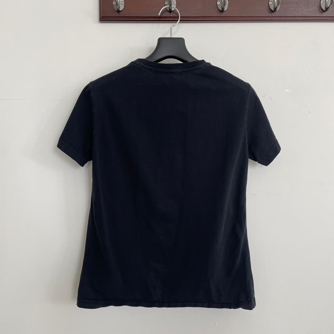 MSGM M,66 브러시드 로고 블랙 반팔 티셔츠 상품이미지4