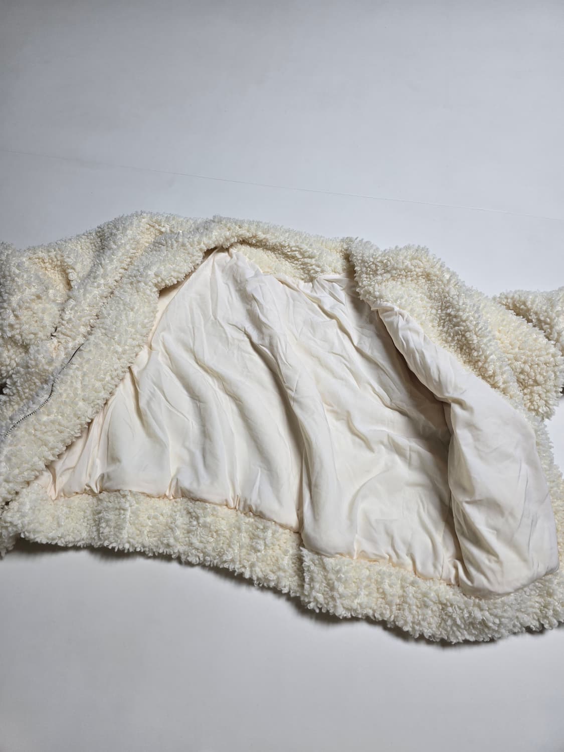 아이보리 부클/덤블 자켓 (프리사이즈) 상품이미지2