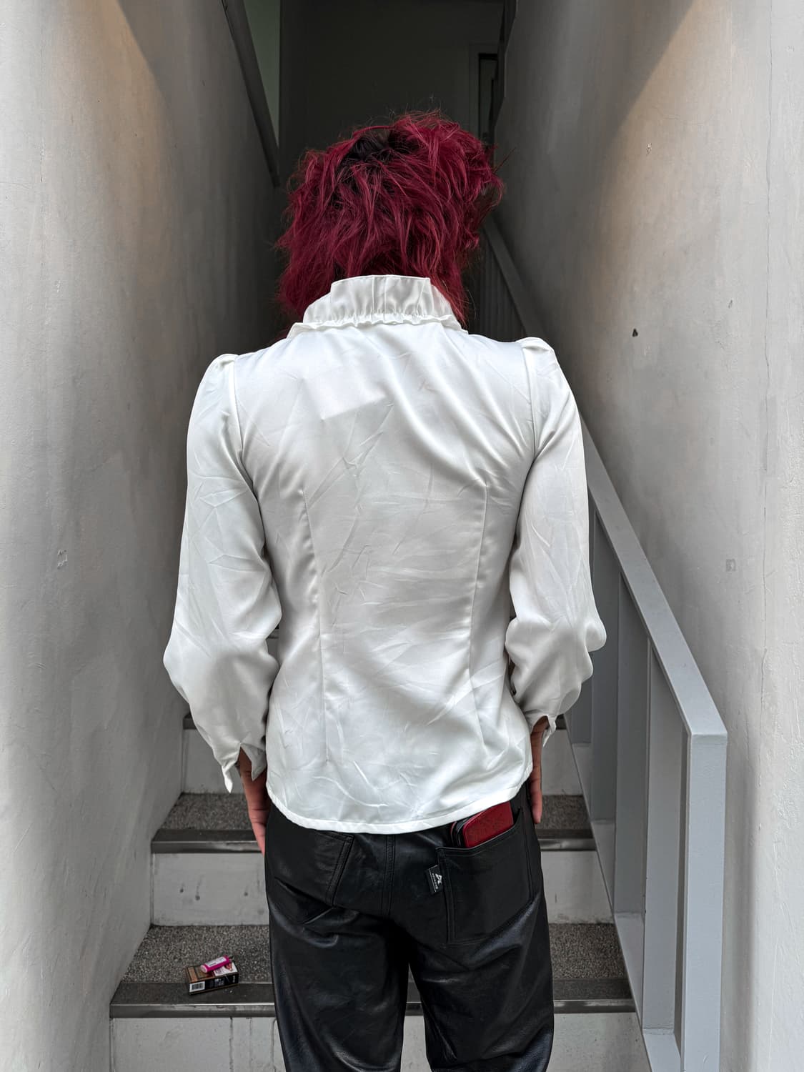 Frill White Blouse 상품이미지4