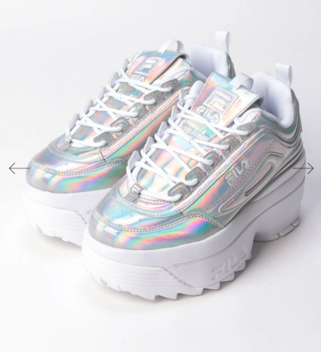 휠라) 홀로그램 스니커즈 260size 상품이미지1