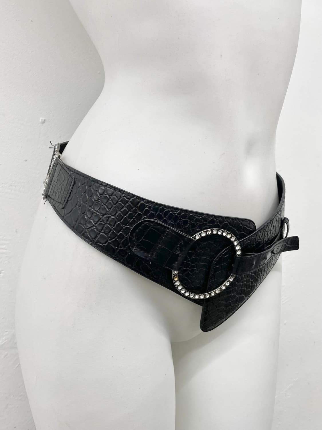 락시크 큐빅 와이드 벨트 상품이미지2