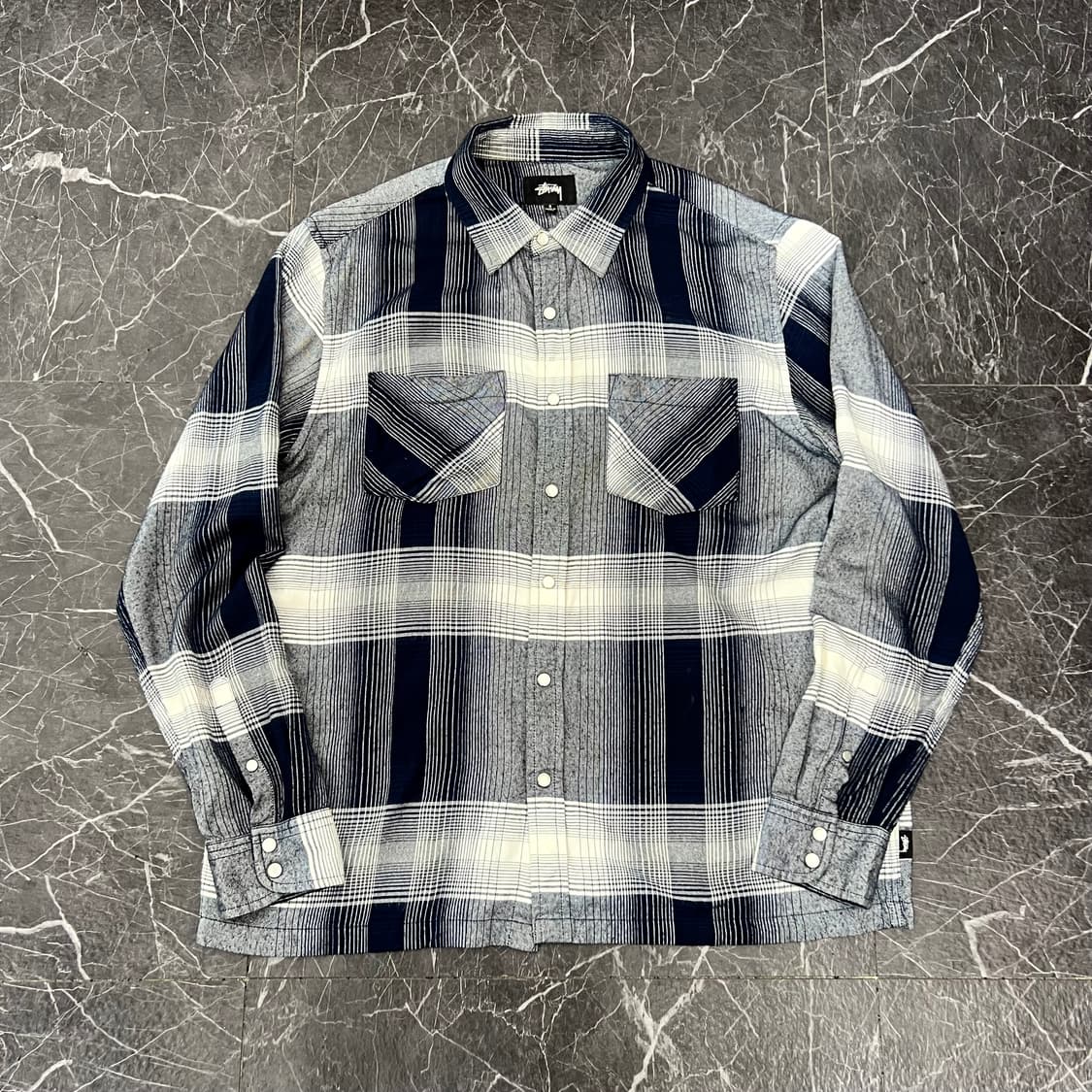 스투시 섀도우 플래드 웨스턴 체크 셔츠 상품이미지1