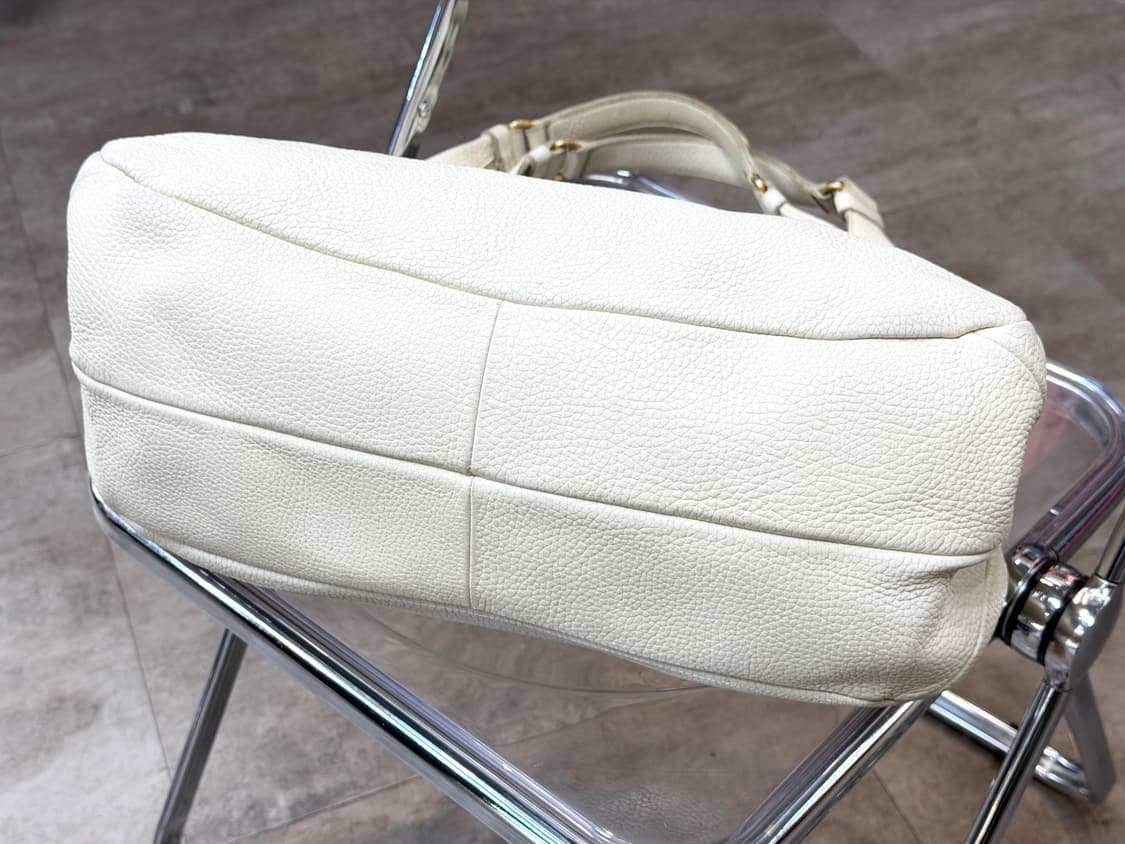 보테가베네타 화이트 레더 캄파나 호보 숄더백 상품이미지4