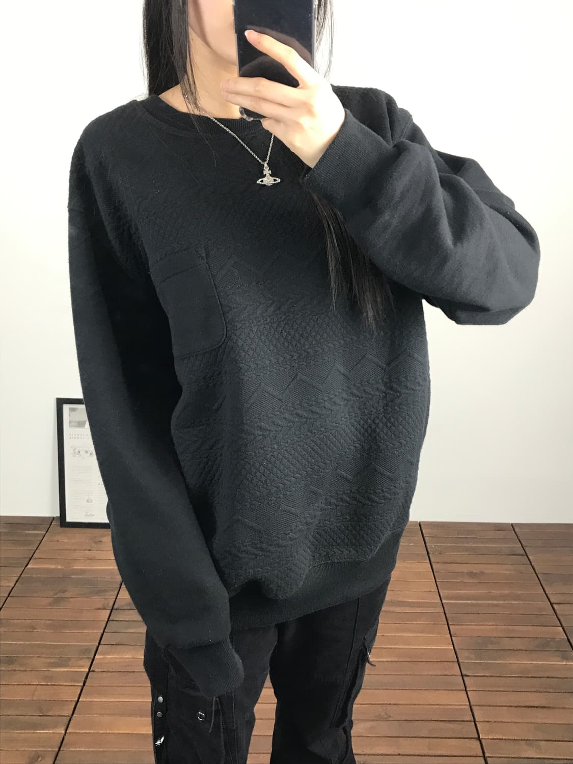 Ball Black Crewneck Sweatshirt 상품이미지3