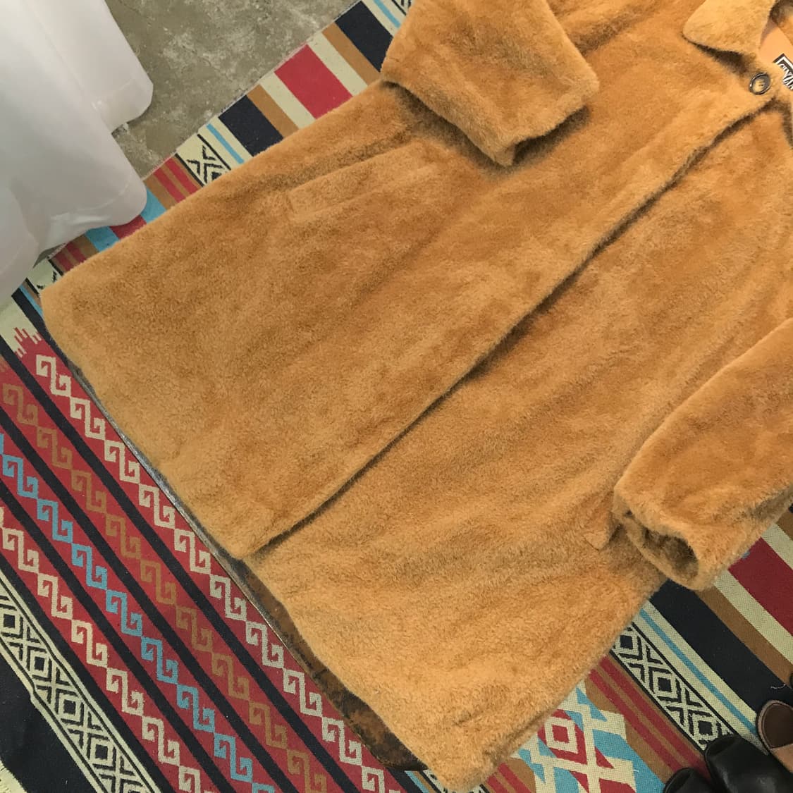 Italy 신지아로카 베이비 라마 퍼 브라운 하프코트 여성 55 66 상품이미지4