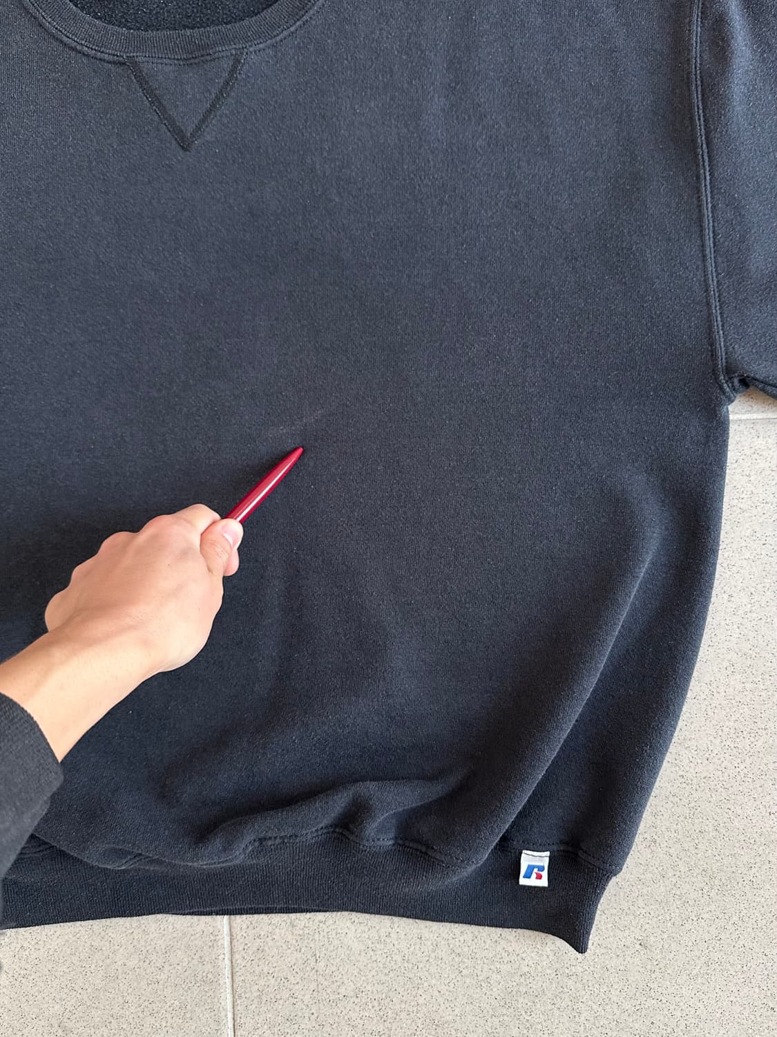 00s 빈티지 러셀 스웻셔츠 블랙 L 상품이미지7
