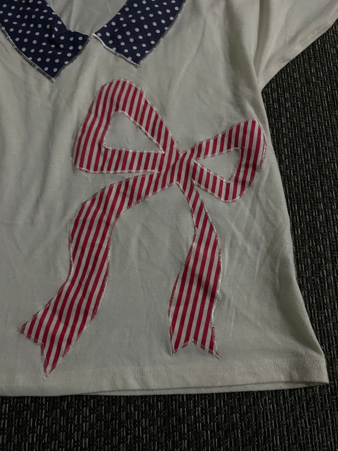 00’s Dot Pattern&Ribbon Print Tee 상품이미지5
