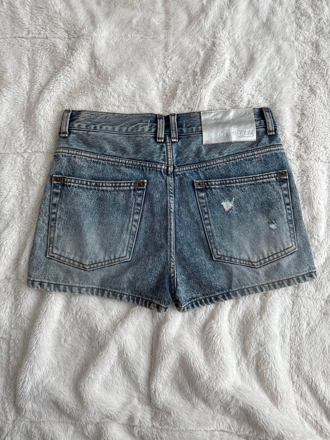체리퀴리 데미지 데님 쇼츠 2사이즈 상품이미지5