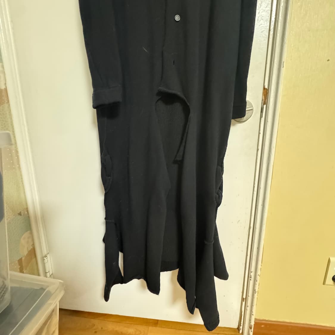 Yohji Yamamoto 컬렉션 언밸런스 기모 코트 상품이미지3