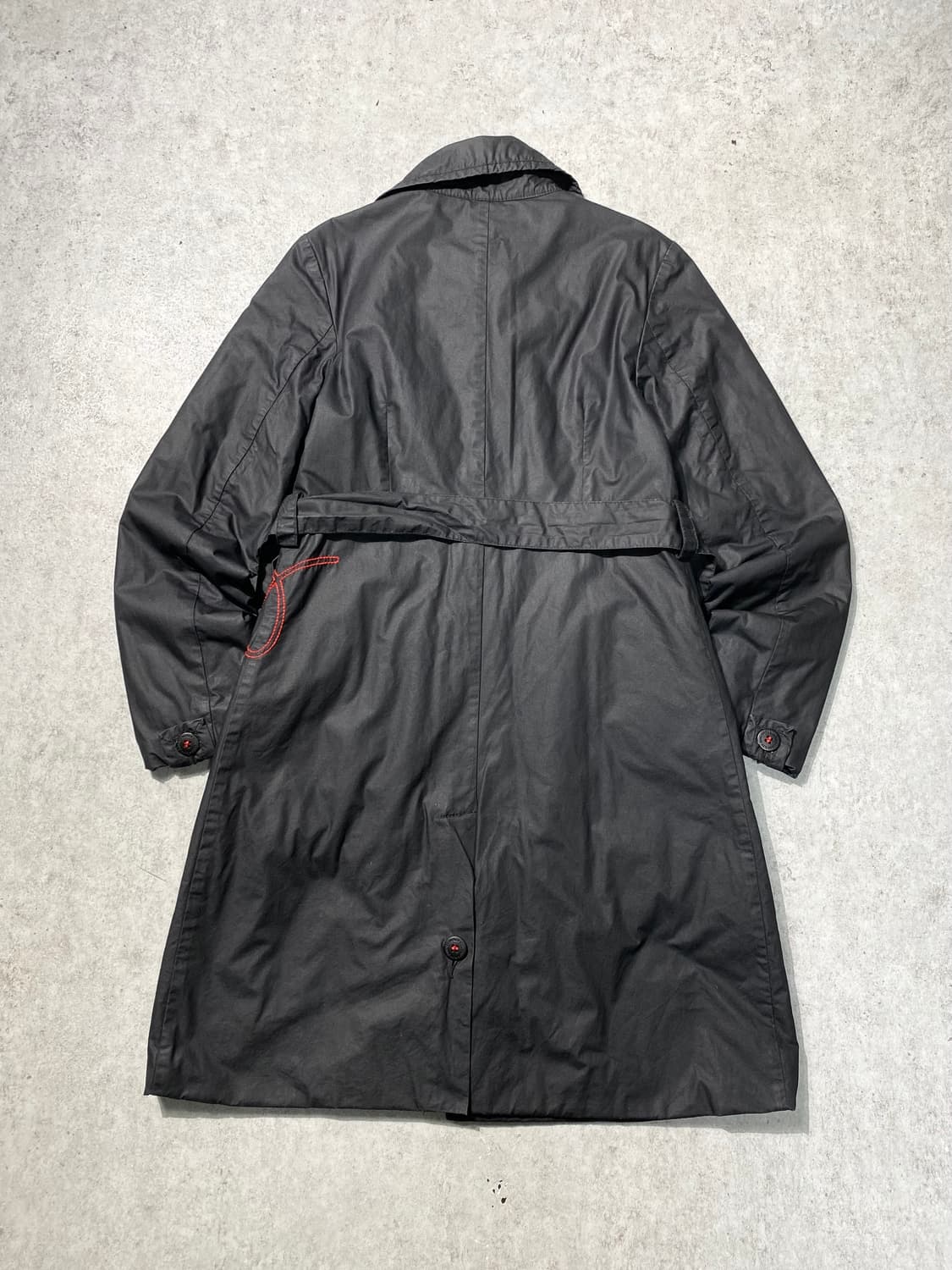 [M] 00s Calvin Klein 캘빈클라인 벨티드 더블 코트 상품이미지5