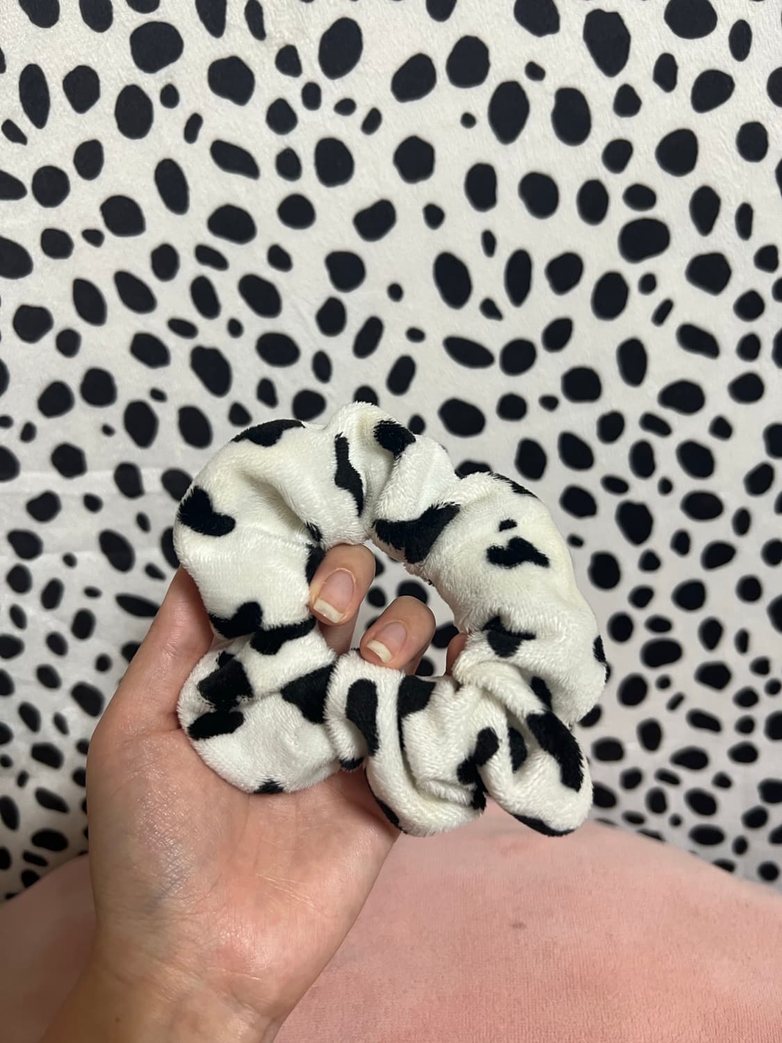 밀크카우 젖소 헤어슈슈 스크런치 곱창밴드 머리끈 상품이미지4