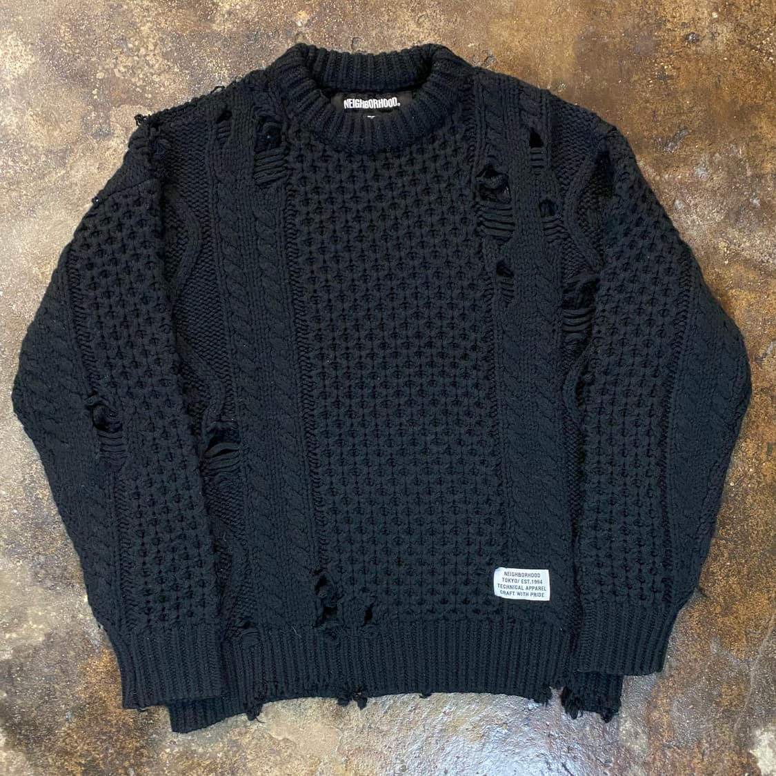 (S) Neighborhood 세비지 데미지 니트 스웨터 상품이미지1