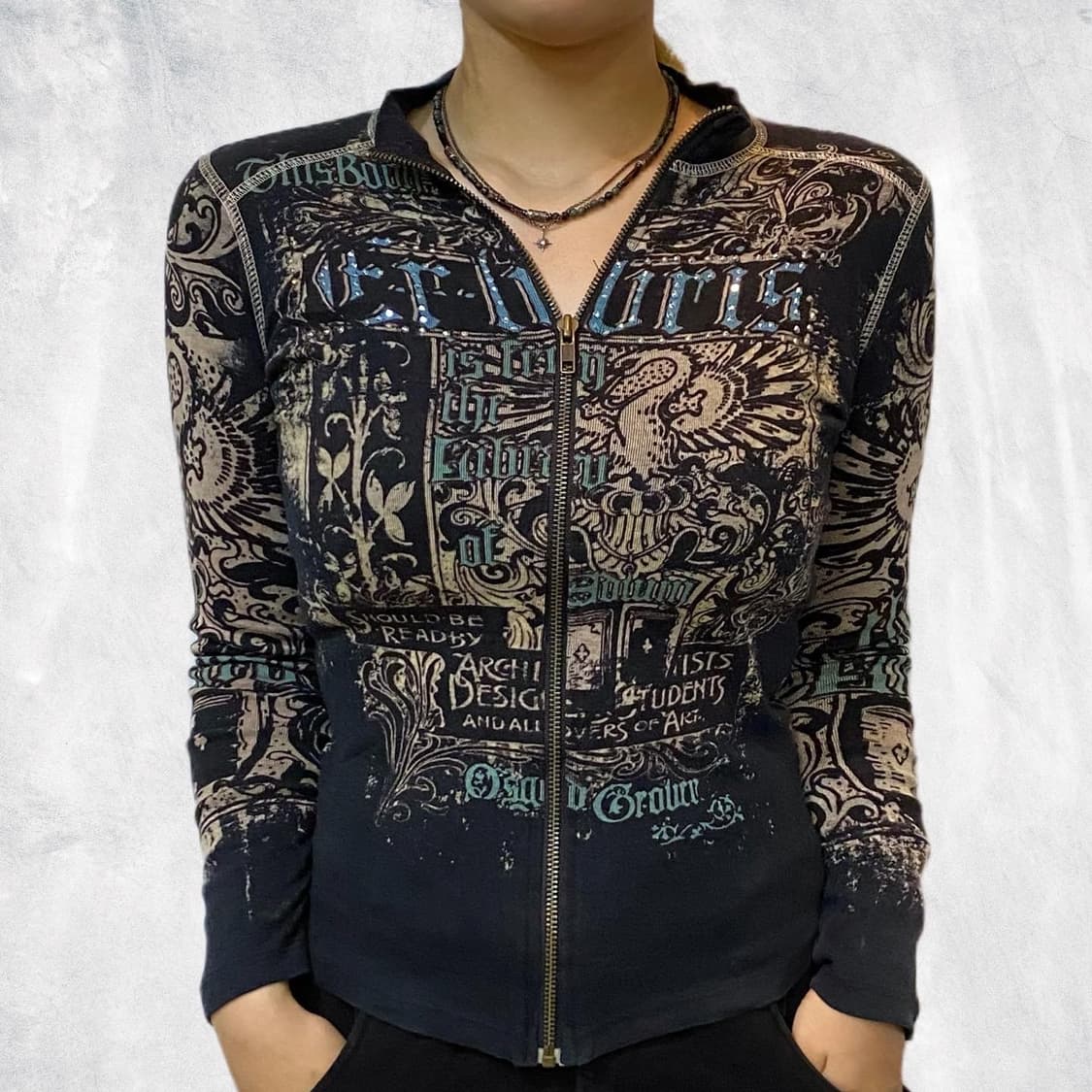 punk lettering & drawing zipup 상품이미지1