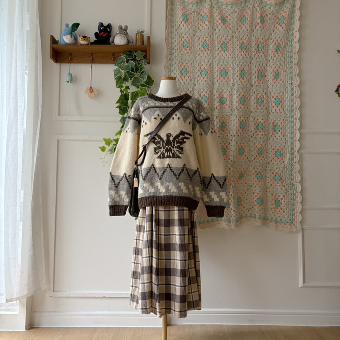 셀니빈티지 뮤트 노르딕 코위찬 니트 상품이미지2